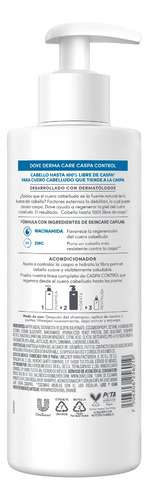 Acondicionador Dove Derma Care Caspa Control 400 Ml