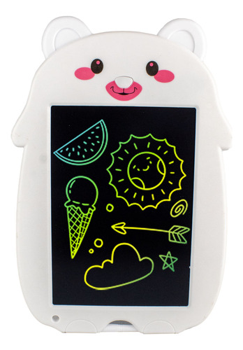 Lousa Mágica Lcd Digital Urso Infantil Tablet Para Crianças Cor Branco