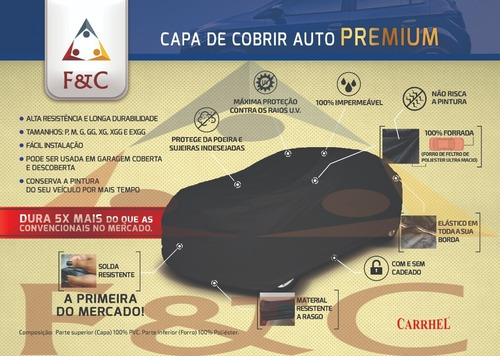 Imagen 4 de 6 de Funda Cubre Auto Premium De Eco Cuero Con Con Forro Interior