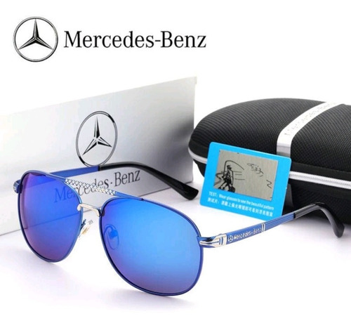 Óculos Mercedes- Benz Uv400 Luxuoso Azul 