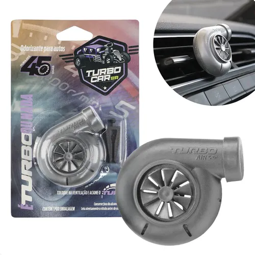 Aromatizante Automotivo Turbo Car Br Prata Clipe Turbina Carro