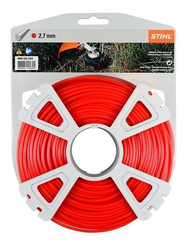 Hilo Redondo 2.7 Mm Stihl / Desbrozadora Color Rojo 65 M.