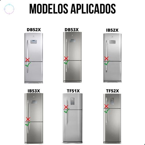 Suporte Do Puxador Da Porta Geladeira Electrolux Tf51x Tf52x