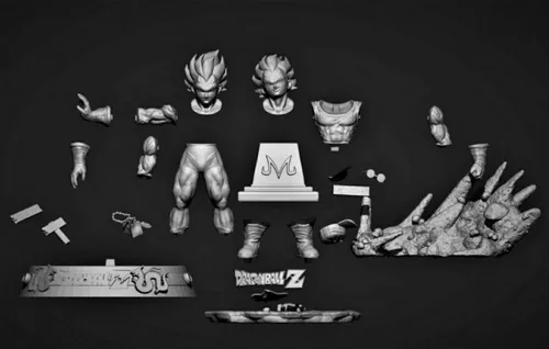 Dragon Ball Majin Vegeta Big Bang Stl Obj Impresión 3d (Usado)