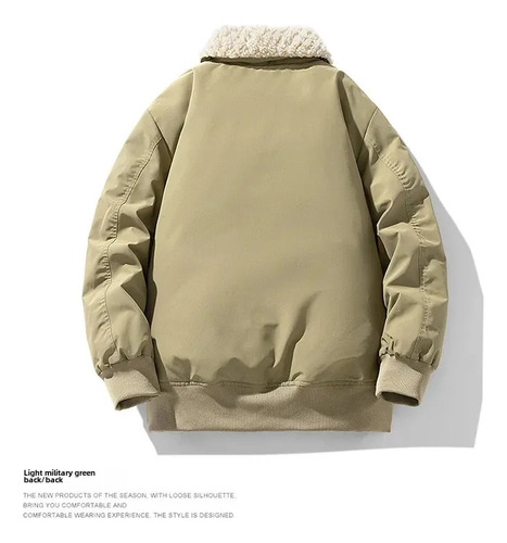 Chaqueta De Algodón De Invierno Con Cuello De Terciopelo De