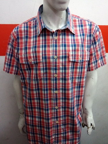 Camisa Tommy Hilfiger Custom Fit Red Made In Mauritius