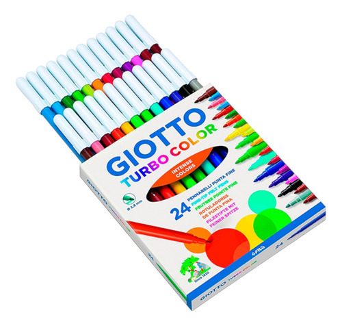 Marcadores 24 Colores Turbo Giotto