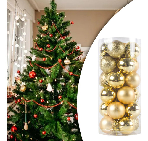 24 Piezas Adornos De Bolas De Navidad Decoraciones De Bolas