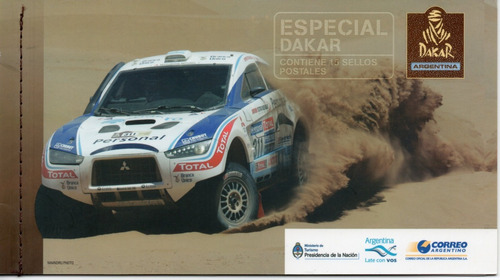 Argentina Carnet 15 Sellos Rally Dakar Argentina-chile 2010 