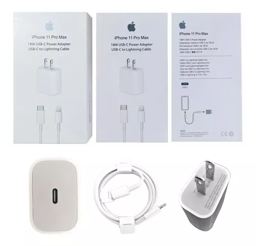 Cargador iPhone 11 Pro Max Carga Rápida 18w Cable+adaptador