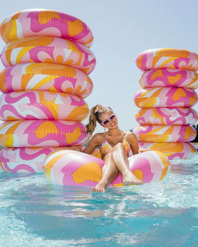 Flotador De Piscina Grande 50 Pulgadas Con Soporte Para Taza