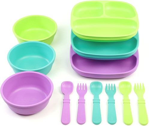 Re-play | Made In Usa | 3 Meals A Day Set | 3 Divided Plates