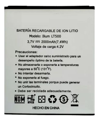 Bateria Pila Compatible Con Lanix Ilium Lt500 S620 2000mah
