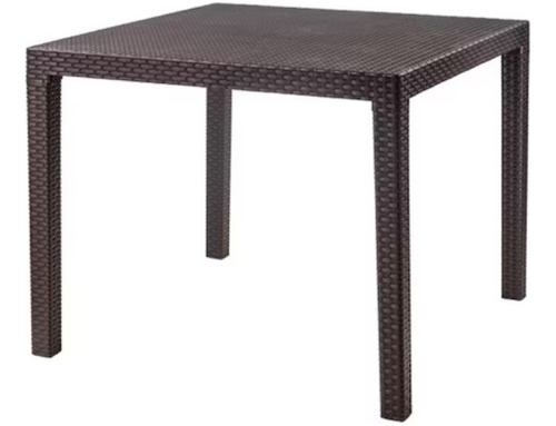 Mesa Tavarua 95 X 95 Mod. Ratan Con Vidrio