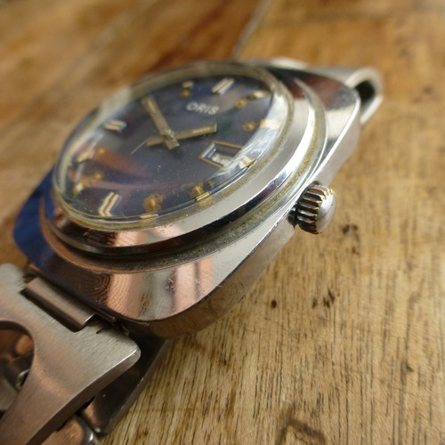 Imagen 3 de 5 de Oris Azul Cuerda Antiguo Vinage Caballero Retro Ra 101220swt
