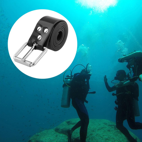Cinturón De Pesas De Buceo De Silicona Con Hebilla De Negro