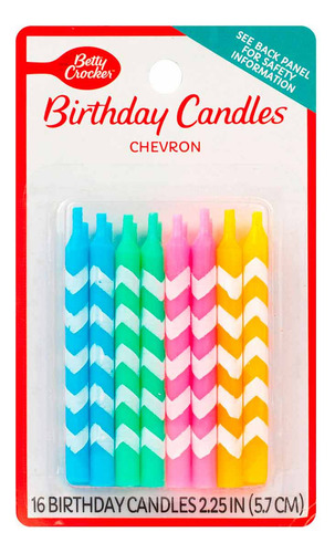 Velitas Betty Crocker Chevron Con 16 Piezas