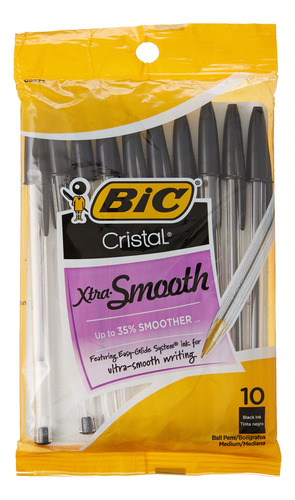 Bic Cristal Xtra Bol Igrafo Suave Negro 20 Unidad