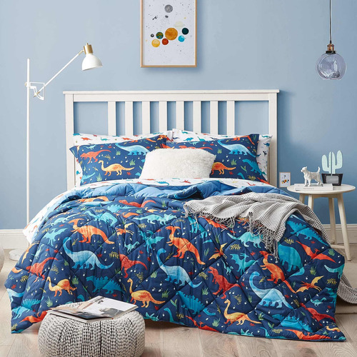 Umchord Dinosaur Kids Juego De Ropa De Cama Para Niños...