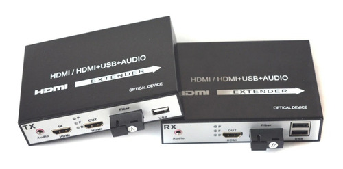 Media Converter Hdmi-kvm A Fibra Óptica Sc ,monomodo  20km.