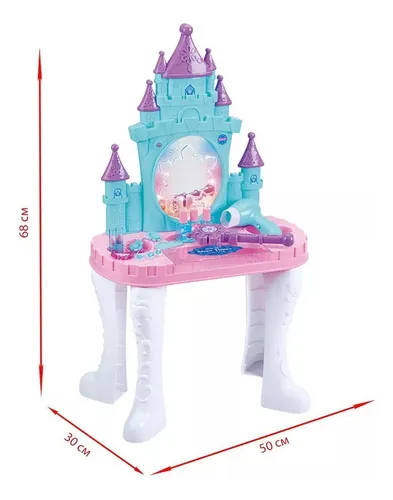 Tocador Juguete Tipo Frozen Castillo Luces/sonido Accesorios