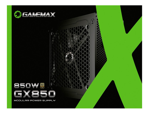 GameMax GX850MBKV1S7710BR fonte modular 850w 80 plus gold preta