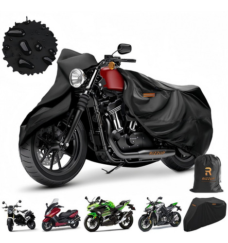 Funda Motocicleta Impermeable Cubiertas Protección Grueso