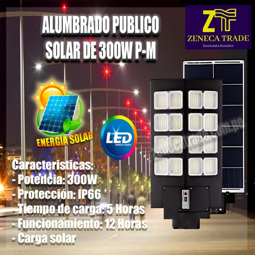 Alumbrado Publico Solar De 300w P-m