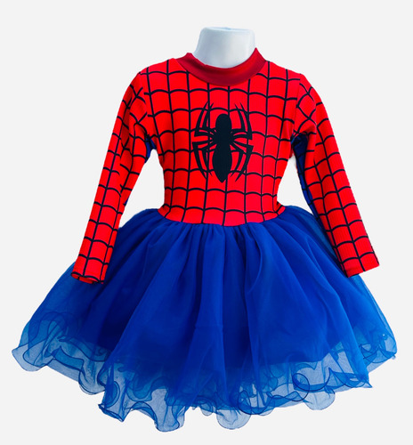 Vestido / Disfraz Spider Girl Para Niña Mujer Araña .