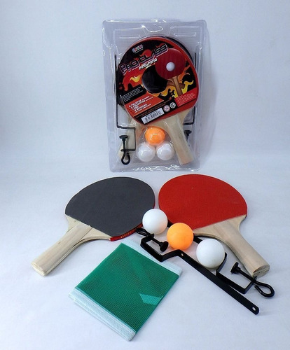Ping Pong Set De 2 Paletas + 3 Pelotas + Red + Soportes