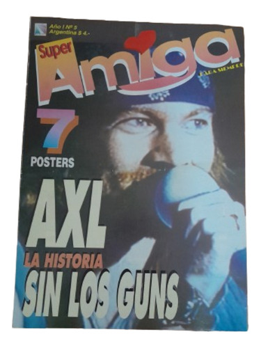 Revista Amiga Numero 5 Guns N Roses Contiene 7 Posters