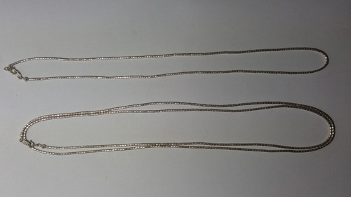 Collar Mostacilla Fina De Plata 100 Centímetros