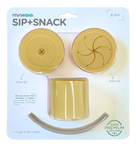 Vaso 3 En 1 Contenedor Cereales Sorbete Minikoioi Sip+snack
