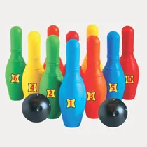 Comprar Kit Boliche Grande Educar Plástico Colores 2 Bolas