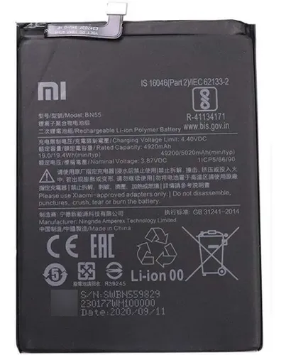 Batería Para Xiaomi Redmi Note 9S – Compatible, 4920 MAh, Nueva, De Calidad OH-BOX®