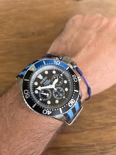 Seiko Solar Robusto Cronógrafo V175-0ad0 Diver 200m De 2012