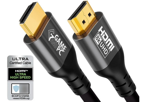 Cable Hdmi 8k 4k Alta Velocidad 48gbps Certificado 2mts