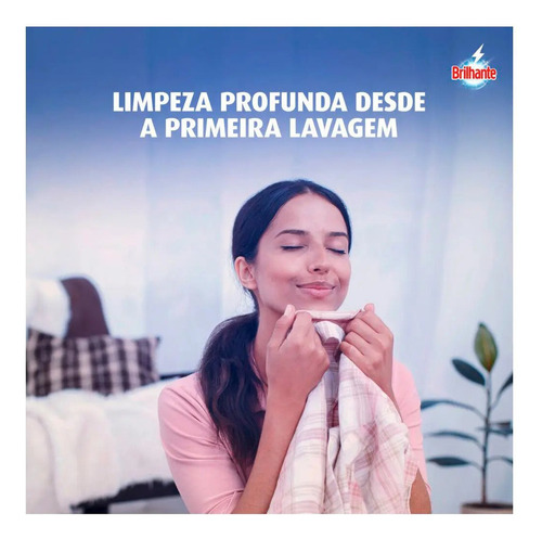 Brilhante Sabão Em Pó Limpeza Total Roupas Brancas E Colorid