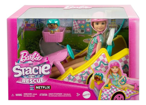 Barbie Stacie Ao Resgate Com Veículo Go Kart - Mattel