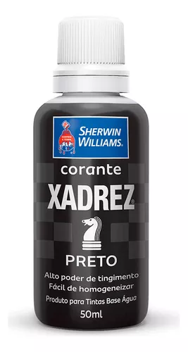 Caixa Com 12 Corante Líquido Xadrez 50ml Bisnaga Preto - Casa e