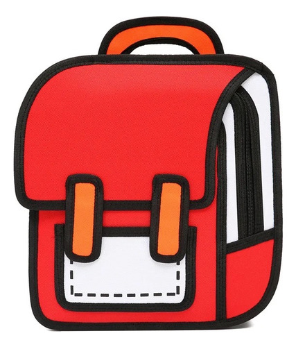 Mochila Infantil Dibujo 2d Compartimientos Escolar Colores