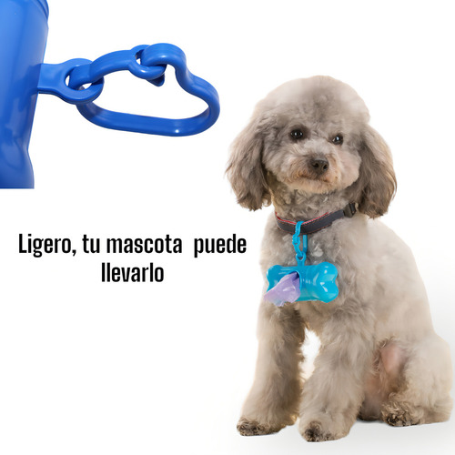 Dispensador Bolsas Heces Perros Mascotas Huesito 2 Piezas