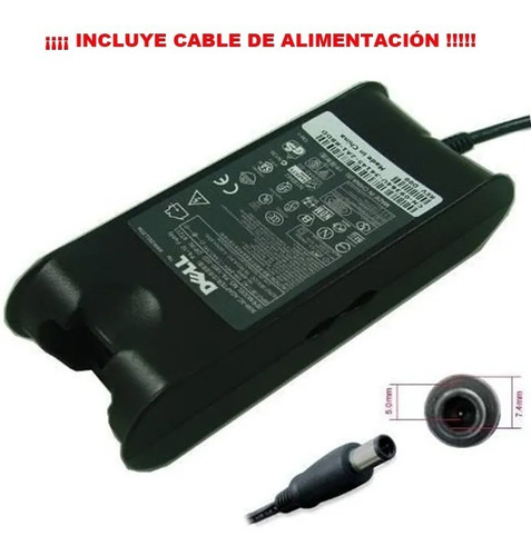 Cargador Notebook P/dell 19,5v 4.62a Con Cable Alimentación