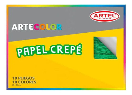 Estuche Artecolor Papel Crepe Artel 10 Pliegos 10 Colores