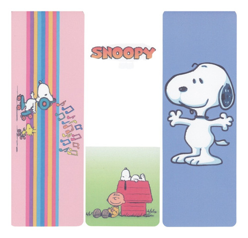 Pack 12 Separadores Para Libros Colección Snoopy Multicolor Snoopy 1