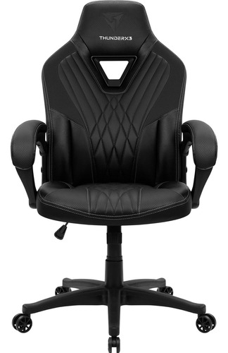 Cadeira Thunderx3 Dc1 Black Cor Preto Material do estofamento Courino