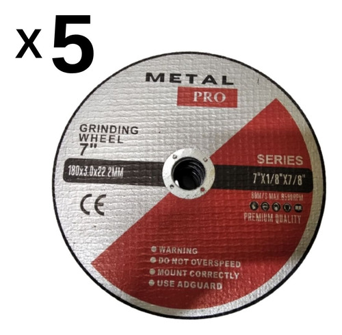 Disco De Corte Metal Multiuso 7  X 1/8  X 7/8  