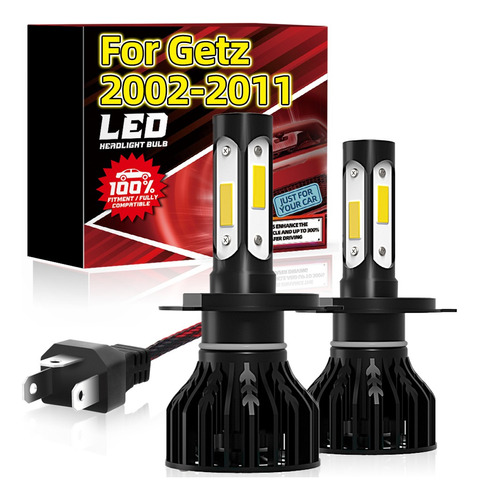 Luz Led H4 Automática High Low Para Getz 2002-2011, 28000 Lm