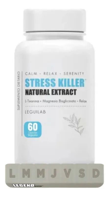 Magnesio y L-teanina Leguilab Legend Nutrition Stress Killer en cápsula Sin sabor de 60 un