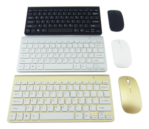 Teclado + Mouse Inalambrico, Ultra Slim. Ideal Notebook